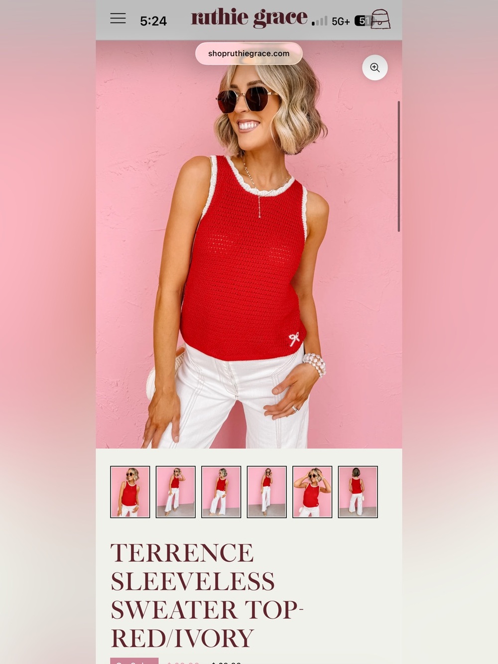 Sleeveless Sweater Top
